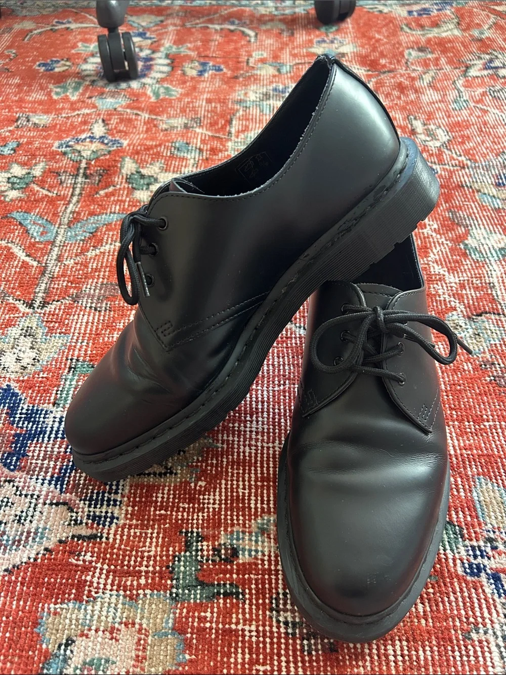 Dr. Martens 1461 Mono - Black Leather Derby Shoes - Size US 11M